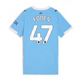 Dámské fotbalový oblečení Manchester City Phil Foden #47 Domácí košile 2025-26 Krátkým Rukávem